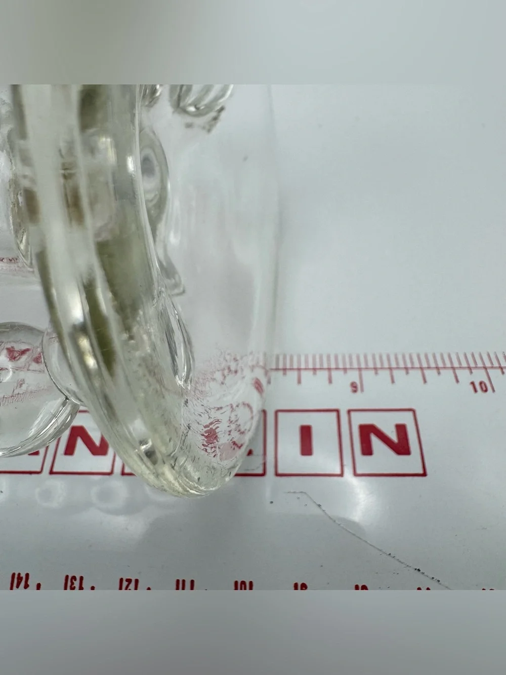 Vintage Imperial Glass Candlewick Clear Fan Vase Beaded Handles